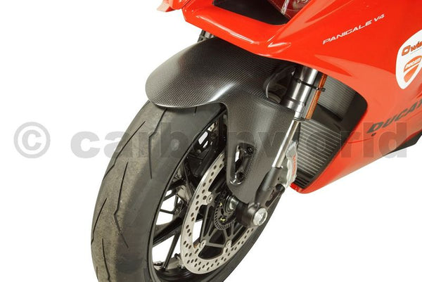 MATTE CARBON FRONT FENDER FOR DUCATI PANIGALE V4 BY CARBONWORLD