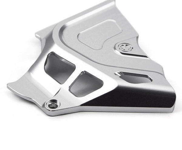 MOTOCORSE Billet CNC DIAVEL Front Sprocket Cover, Silver or Black