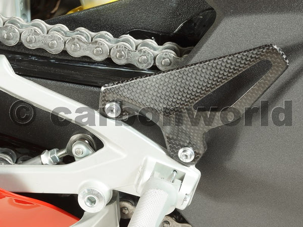 MATTE CARBON HEELGUARD HEELGUARDS FOR DUCATI PANIGALE V4 BY CARBONWORLD