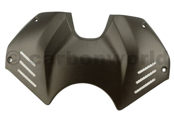 MATTE CARBON TANK COVER FOR DUCATI PANIGALE V4 BY CARBONWORLD
