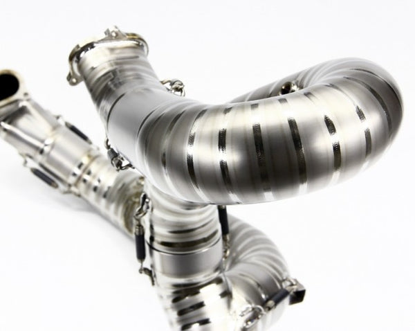 MOTOCORSE 75mm Titanium Header kit for 1199/1299 for use with Akra RACING silencer