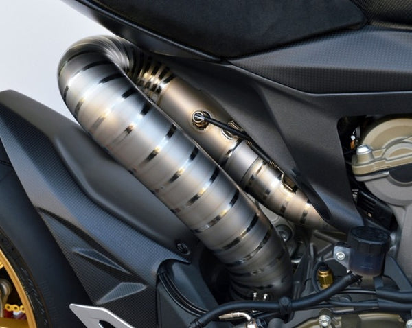 MOTOCORSE 75mm Titanium Header kit for 1199/1299  for use with Termi RACING silencer