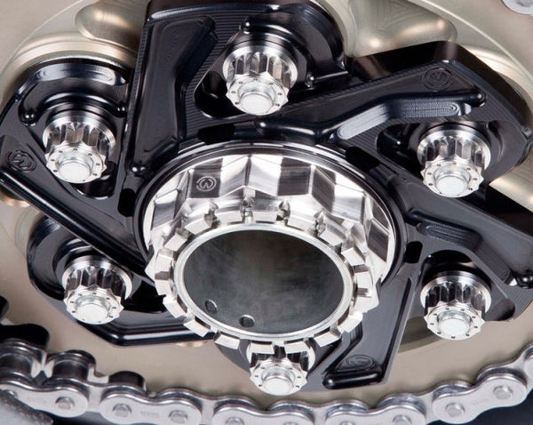 MOTOCORSE BILLET TITANIUM REAR SPROCKET AND WHEEL NUT 1098/S/R-1198/S/R - STREETFIGHTER/S - MTS1200 - DIAVEL