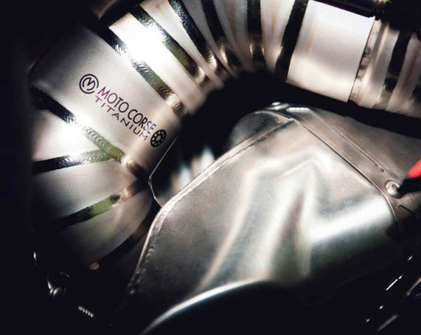 MOTOCORSE 75mm Titanium Header kit for 1199/1299  for use with Termi RACING silencer