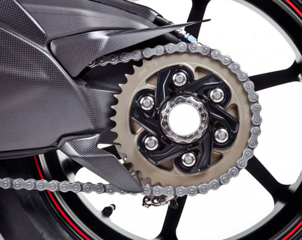 MOTOCORSE BILLET REAR SPROCKET CARRIER FOR DUCATI MODELS WITH LARGE HUB SINGLESIDED SWINGARMS, Silver or Black
