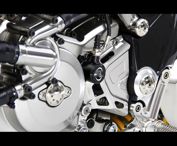 MOTOCORSE Billet CNC DIAVEL Front Sprocket Cover, Silver or Black