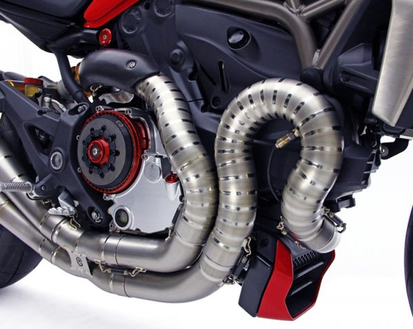 MOTOCORSE "Due Gemelli Dvxi" Lobster tail titanium exhaust system for M1200