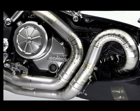 MOTOCORSE DIA 60,5MM TITANIUM FRONT PIPES KIT TYPE "LOBSTER TAIL"