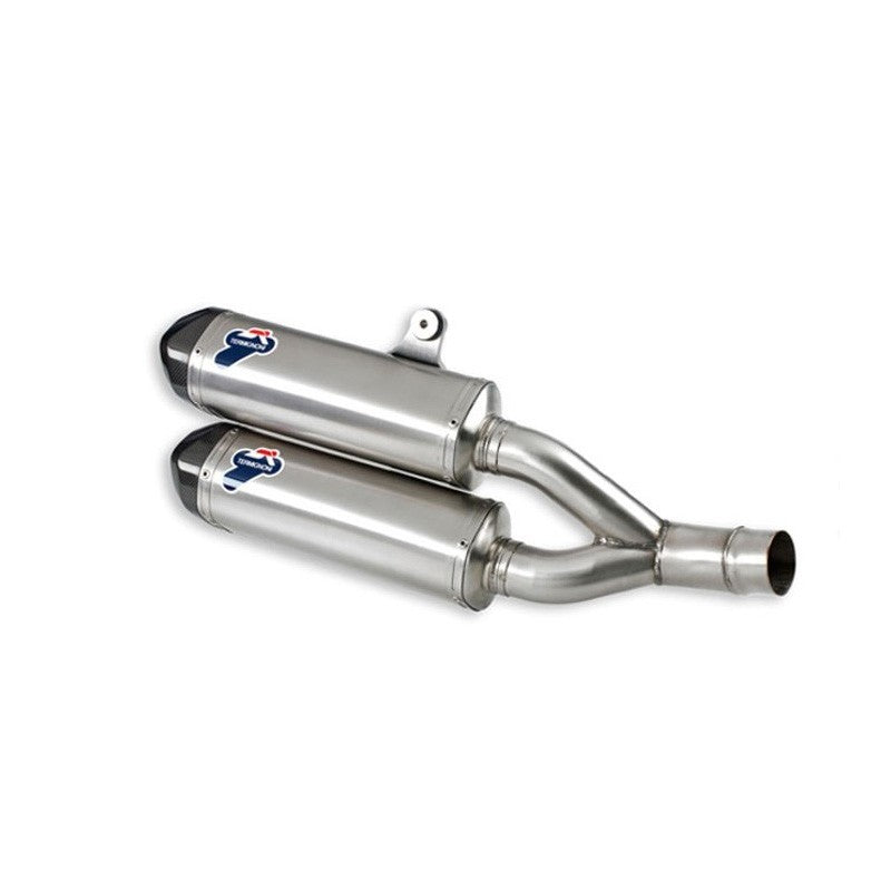 012IO - PAIR OF APPROVED SILENCERS TERMIGNONI STAINLESS STEEL DUCATI MONSTER 1100 EVO