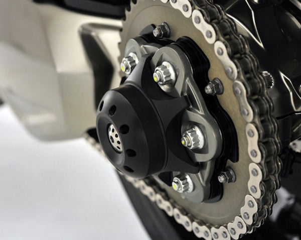 MOTOCORSE SPINNER DESIGN CNC WHEEL NUT CAP WITH REAR AXLE SLIDER