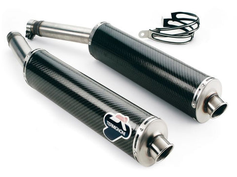 016CR - PAIR OF RACING CARBON SILENCERS TERMIGNONI DUCATI MONSTER SUPERSPORT 620/800/1000