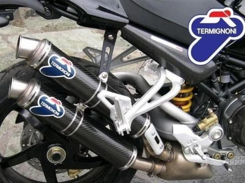 032CR - PAIR OF APPROVED CARBON SILENCERS TERMIGNONI DUCATI MONSTER 821