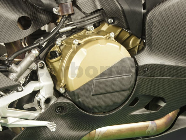 MATTE CARBON CLUTCH COVER FOR DUCATI PANIGALE 1199 S 1299 S BY CARBONWORLD