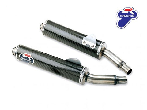 069CR - PAIR OF RACING CARBON SILENCERS TERMIGNONI DUCATI MONSTER MONSTER 620/695/750/800/900/1000/S4