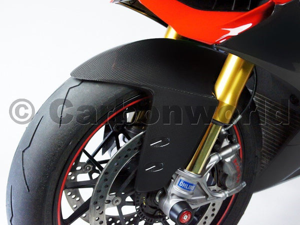 MATTE CARBON FRONT FENDER KIT FOR DUCATI PANIGALE 959 1299 S BY CARBONWORLD