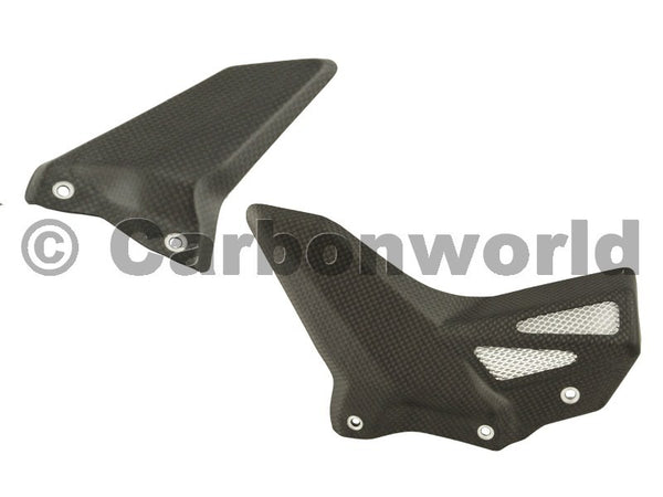 MATTE CARBON HEELGUARDS CORSE KIT FOR DUCATI PANIGALE 899 1199 959 1299 S BY CARBONWORLD
