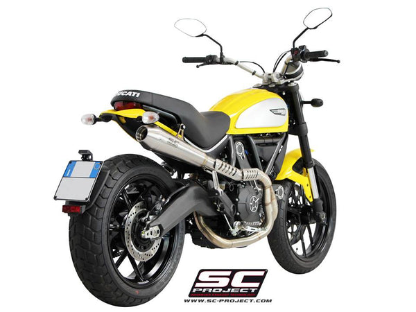 SC PROJECT DUCATI SCRAMBLER FULL SYSTEM 2-1 with CONIC SILENCER - HIGH POSITION / D16-CH21A - DennisPowerSport - 2