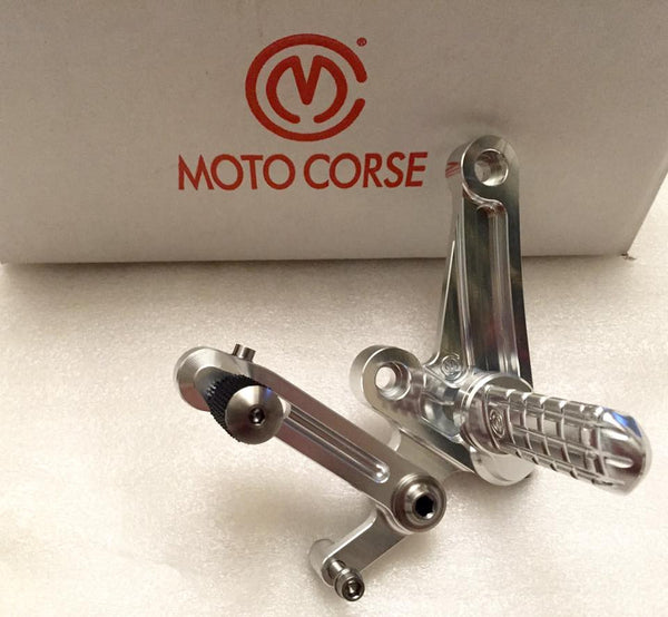 MOTO CORSE DUCATI DIAVEL ADJUSTABLE REARSETS KIT WITH TITANIUM SCREWS - DennisPowerSport - 4