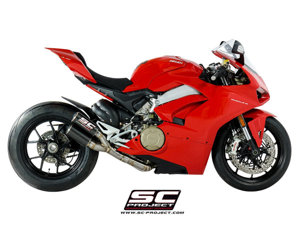 SC PROJECT DUCATI PANIGALE V4 2-1-2 EXHAUST SYSTEM IN FULL TITANIUM AND TWIN CR-T MUFFLERS / D26-LTD36T