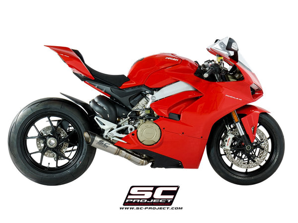 SC PROJECT DUCATI PANIGALE V4 2-1 EXHAUST SYSTEM IN FULL TITANIUM AND S1 MUFFLER / D26-LT41T