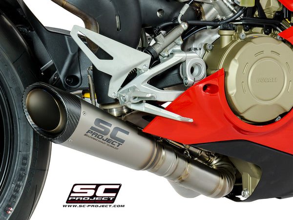 SC PROJECT DUCATI PANIGALE V4 2-1 EXHAUST SYSTEM IN FULL TITANIUM AND S1 MUFFLER / D26-LT41T