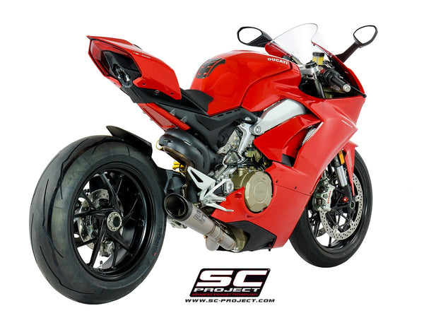 SC PROJECT DUCATI PANIGALE V4 2-1 EXHAUST SYSTEM IN FULL TITANIUM AND S1 MUFFLER / D26-LT41T