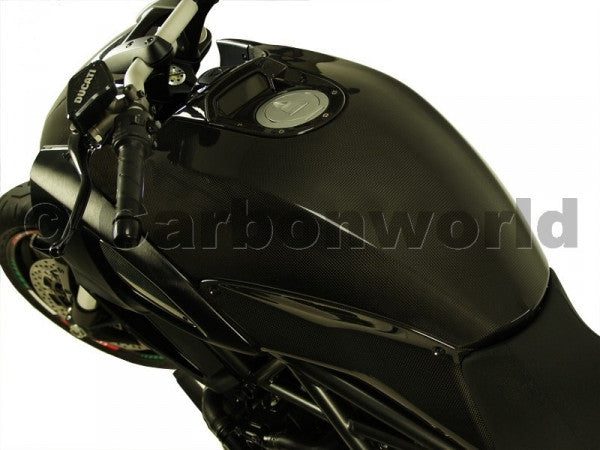 CARBON FUEL TANK COVER FOR DUCATI DIAVEL BY CARBONWORLD - DennisPowerSport - 3