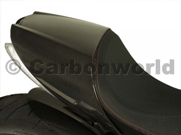 CARBON PASSENGER SEAT COVER FOR DUCATI DIAVEL BY CARBONWORLD - DennisPowerSport - 2