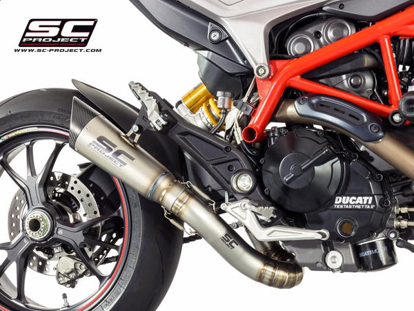 SC PROJECT HYPERMOTARD HYPERSTRADA 939 / SP S1 TITANIUM EXHAUST  WITH 2-1 LINK PIPE / D10-DL41T