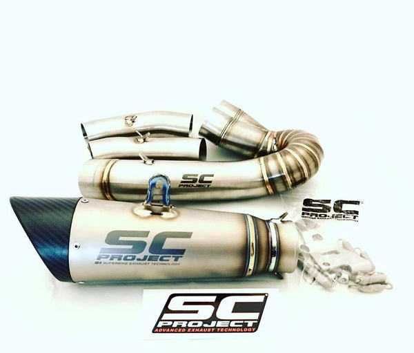 SC PROJECT HYPERMOTARD HYPERSTRADA 939 / SP S1 TITANIUM EXHAUST  WITH 2-1 LINK PIPE / D10-DL41T