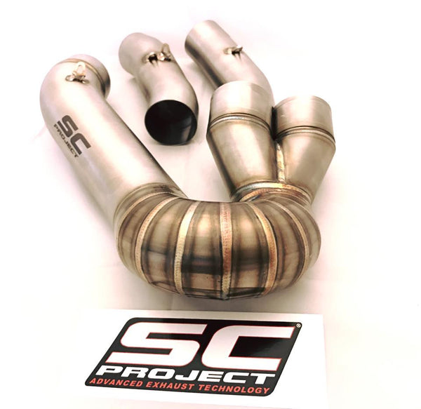 SC PROJECT HYPERMOTARD HYPERSTRADA 939 / SP S1 TITANIUM EXHAUST  WITH 2-1 LINK PIPE / D10-DL41T