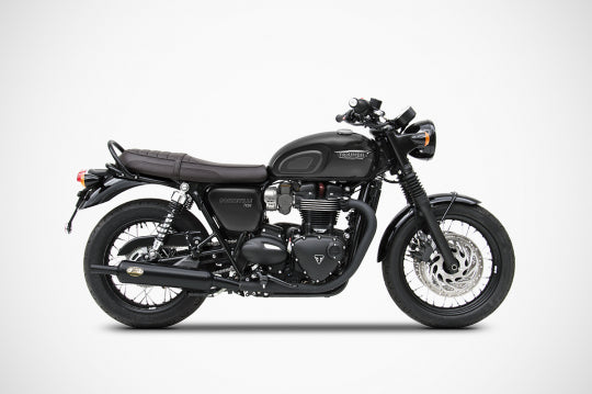 ZARD EXHAUST N. 2 STEEL SILENCERS Triumph BONNEVILLE T120 2016/19 BOTTLE DESIGN ZTPH061SSR