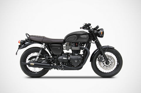 ZARD EXHAUST N. 2 STEEL SILENCERS Triumph BONNEVILLE T120 2016/19 BOTTLE DESIGN ZTPH061SSR