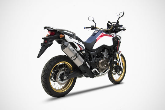 ZARD EXHAUST SILENCER HONDA AFRICA TWIN 2016/19 STEEL-CARBON VERSION ZHND366SSR-FC