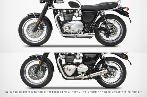 ZARD EXHAUST 2>2 FULL KIT Triumph BONNEVILLE T120 2016/19 RACING VERSION ZTPH065SKR