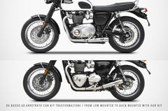 ZARD EXHAUST 2>2 FULL KIT Triumph BONNEVILLE T120 2016/19 RACING VERSION ZTPH065SKR