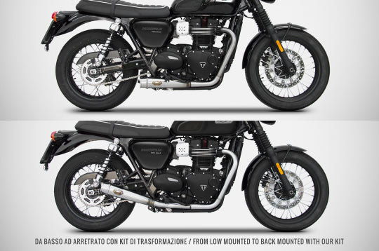 ZARD EXHAUST 2>2 FULL KIT Triumph BONNEVILLE T100 M.Y. 2017 RACING VERSION ZTPH072SKR