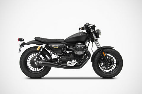 ZARD EXHAUST N. 2 SILENCERS Moto Guzzi V9 BOBBER - ROAMER 2016/19 SLIM VERSION ZG081SSR