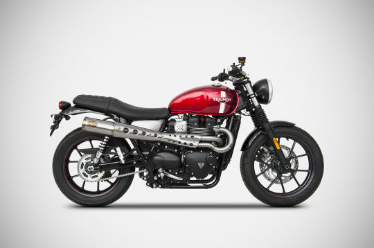 ZARD EXHAUST HIGH MOUNTED FULL KIT Triumph STREET TWIN 2016/19 2>1 VERSION ZTPH075SKA