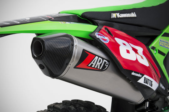 ZARD EXHAUST 2>1 FULL KIT Kawasaki KX KE 450 F STEEL VERSION ZKAW177SKR