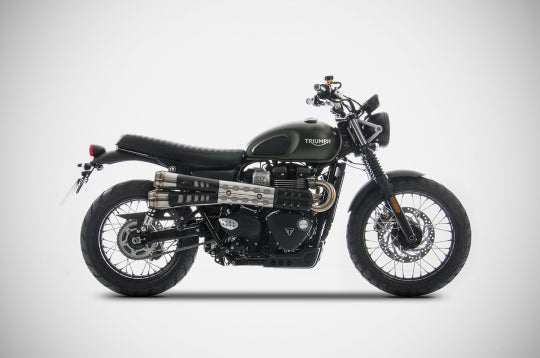 ZARD EXHAUST N. 2 SILENCERS Triumph STREET SCRAMBLER 2017/19 SLIP-ON VERSION ZTPH088SSR