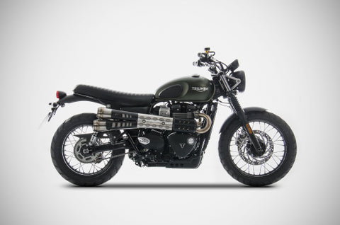 ZARD EXHAUST N. 2 SILENCERS Triumph STREET SCRAMBLER 2017/19 SLIP-ON VERSION ZTPH088SSR