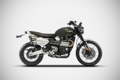 ZARD EXHAUST SILENCERS Triumph SCRAMBLER 1200 M.Y. 2019 SLIP-ON VERSION ZTPH091SSR