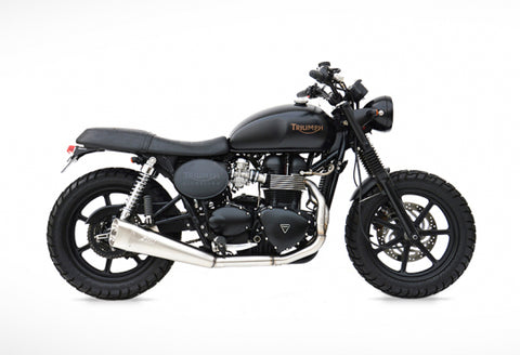 ZARD EXHAUST 2>1 LOW MOUNTED FULL KIT SHORT Triumph SCRAMBLER < M.Y. 2016 INJECTION ZTPH049SKB-08