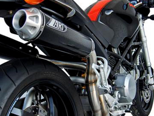 ZARD EXHAUST HIGHT MOUNTED SILENCERS Ducati MONSTER S2R 800 MY 06/08 LH-RH VERSION ZD024LSR-1