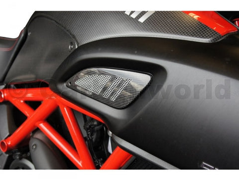 CARBON RAM AIR INTAKE COVER FOR DUCATI DIAVEL BY CARBONWORLD - DennisPowerSport - 1