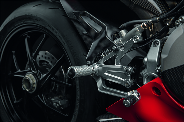 DUCATI PANIGALE V2 ADJUSTABLE ALUMINUM RIDER FOOTPEGS REARSETS 96280621AA