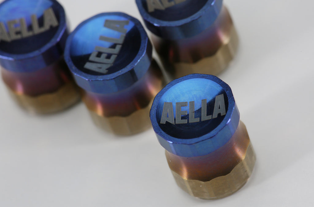 AELLA YAMAHA R25 Titanium air valve cap (1 piece) / gradation AE-74001SC