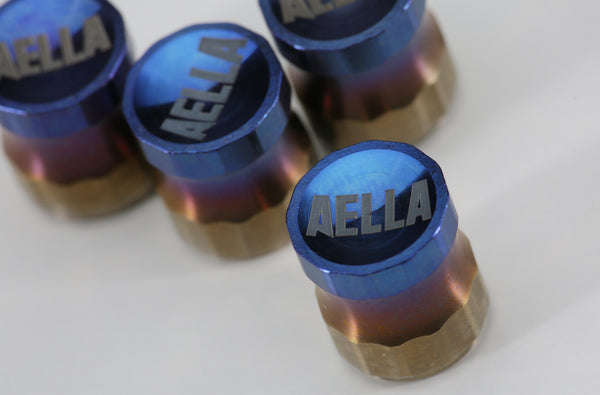 AELLA YAMAHA R25 Titanium air valve cap (1 piece) / gradation AE-74001SC