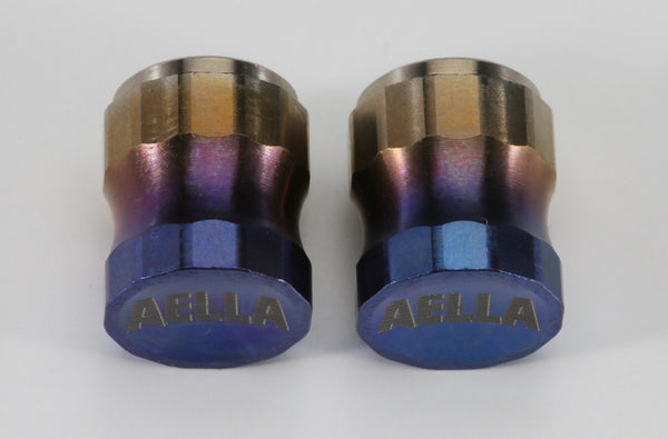 AELLA YAMAHA R25 Titanium air valve cap (1 piece) / gradation AE-74001SC